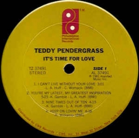 Teddy Pendergrass ‎- It's Time For Love